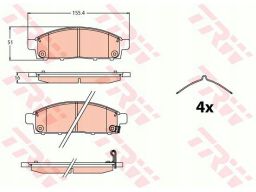 Klocek Hamulcowy Kpl. Gdb2124