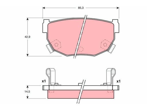 Klocek Hamulcowy Kpl. Gdb3143