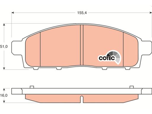 Klocek Hamulcowy Kpl. Gdb3435