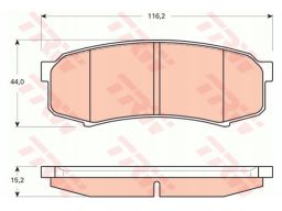 Klocek Hamulcowy Kpl. Gdb3464