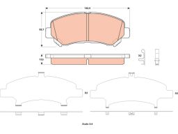 Klocek Hamulcowy Kpl. Gdb3521