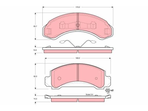 Klocek Hamulcowy Kpl. Gdb4004