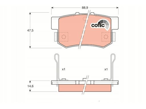 Klocek Hamulcowy Kpl. Gdb774