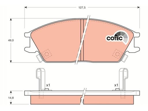 Klocek Hamulcowy Kpl. Gdb893