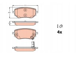 Klocek Hamulcowy Kpl. Gdb2270