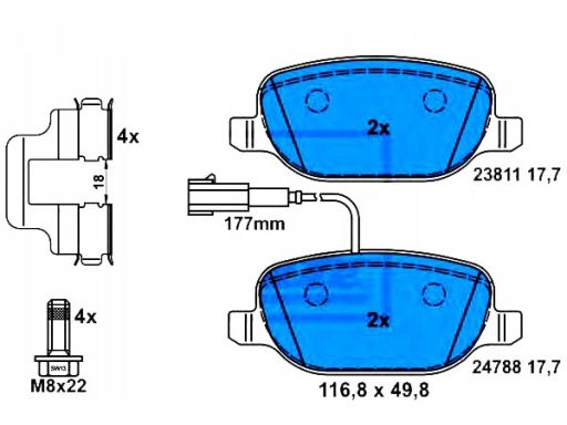 Klocek Hamulcowy Kpl. 13.0460-2768.2