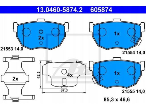 Klocek Hamulcowy Kpl. 13.0460-5874.2