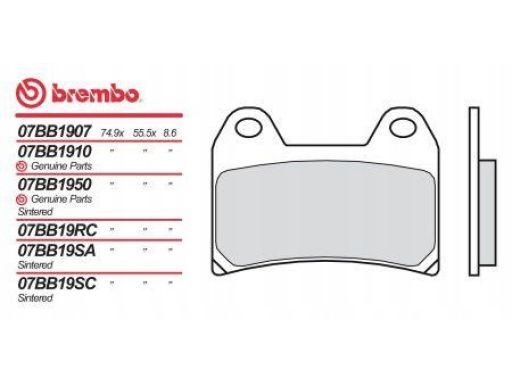 Klocek Hamulcowy Kpl. 07Bb19Sa