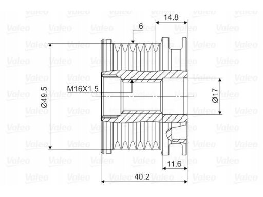 Sprzęgło Jednokierunkowe Alternatora 588016