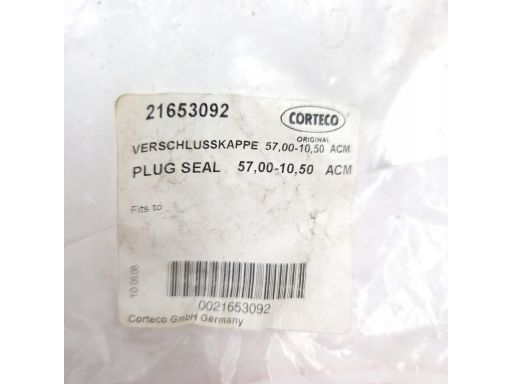 Zatyczka, Osie Dźwigienek Zaworowych 21653092