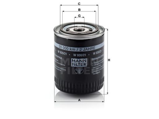 Filtr Oleju W 930/21