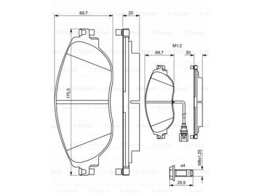 Klocek Hamulcowy Kpl. 0 986 494 704