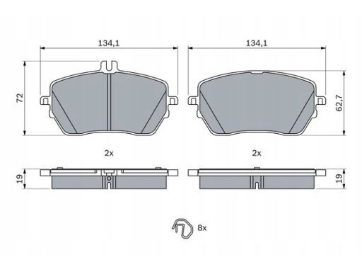 Klocek Hamulcowy Kpl. 0 986 424 887