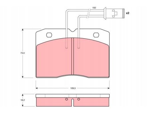 Klocek Hamulcowy Kpl. Gdb1152