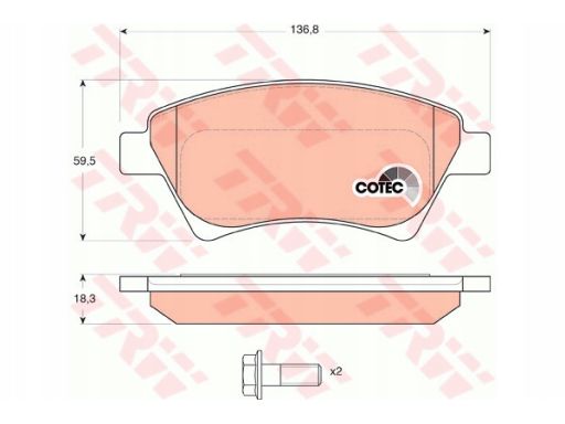 Klocek Hamulcowy Kpl. Gdb1552