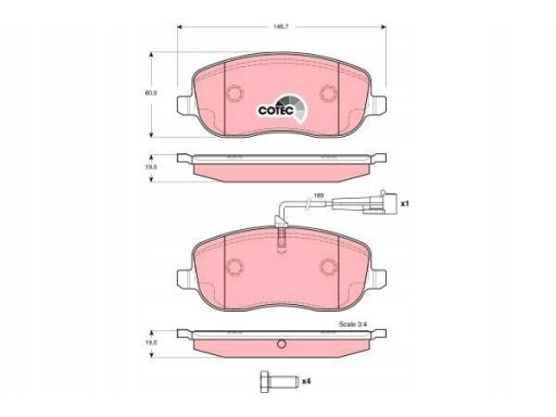 Klocek Hamulcowy Kpl.