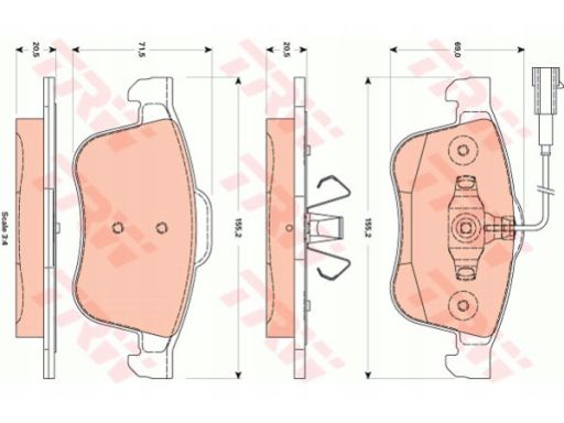 Klocek Hamulcowy Kpl. Gdb1880