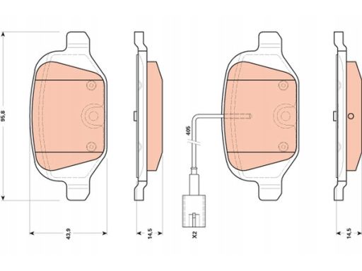 Klocek Hamulcowy Kpl. Gdb1894