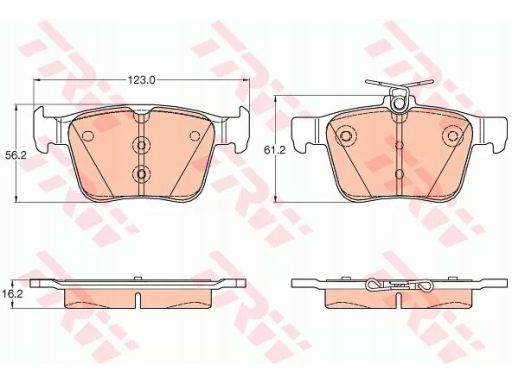 Klocek Hamulcowy Kpl. Gdb1957
