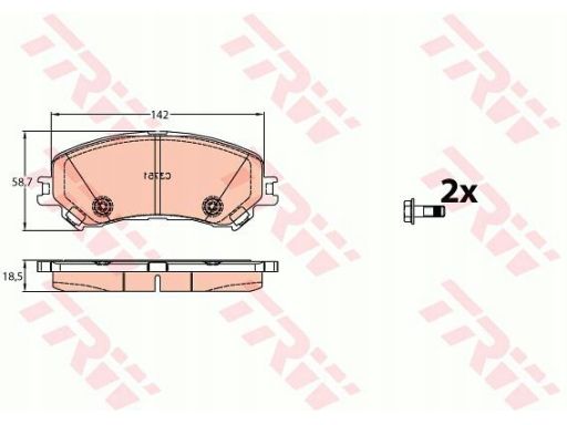 Klocek Hamulcowy Kpl. Gdb2152