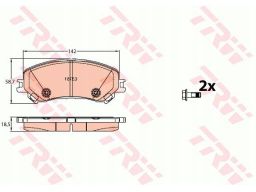 Klocek Hamulcowy Kpl. Gdb2152