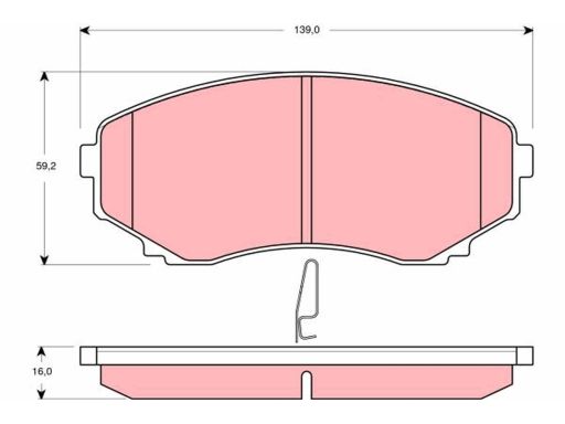 Klocek Hamulcowy Kpl. Gdb3255