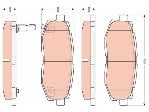 Klocek Hamulcowy Kpl. Gdb3442
