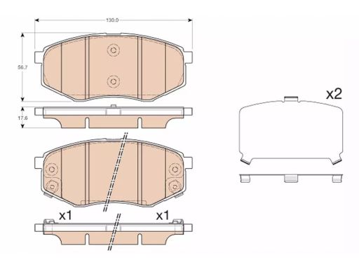 Klocek Hamulcowy Kpl. Gdb3553