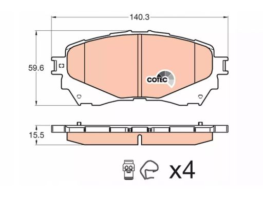 Klocek Hamulcowy Kpl. Gdb3580