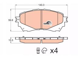 Klocek Hamulcowy Kpl. Gdb3580