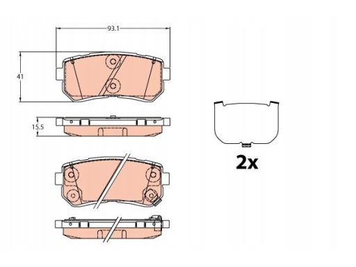 Klocek Hamulcowy Kpl. Gdb3636
