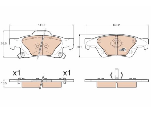Klocek Hamulcowy Kpl. Gdb4448