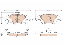 Klocek Hamulcowy Kpl. Gdb4448