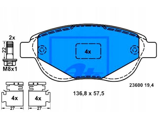 Klocek Hamulcowy Kpl. 13.0460-3966.2