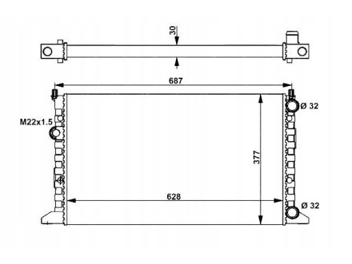 Chłodnica Silnika 54657