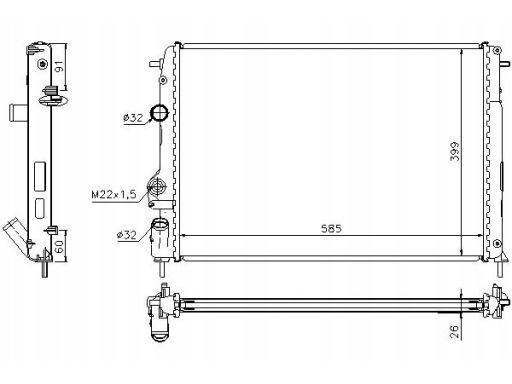 Chłodnica Silnika 63896A