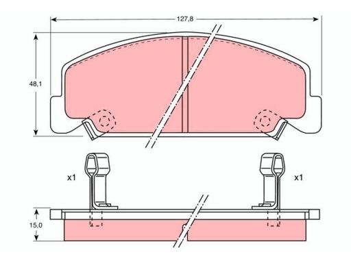 Klocek Hamulcowy Kpl. Gdb764
