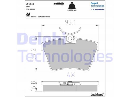 Klocek Hamulcowy Kpl. Lp1745