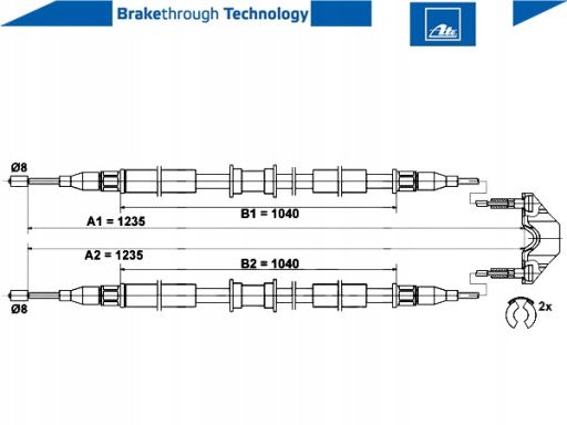 Linka Hamulca Postojowego 24.3727-0761.2