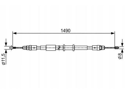 Linka Hamulca Postojowego 1 987 482 553