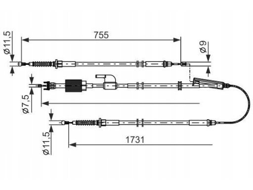 Linka Hamulca Postojowego 1 987 482 804