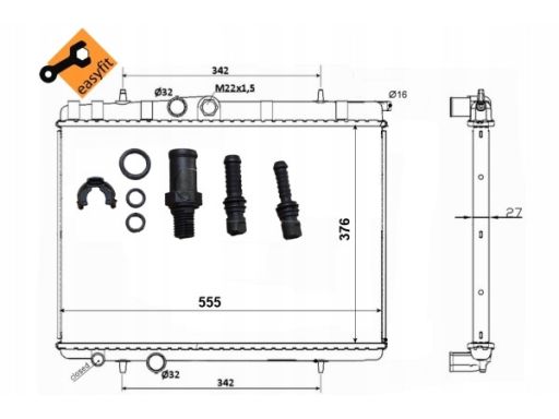 Chłodnica Silnika 53120