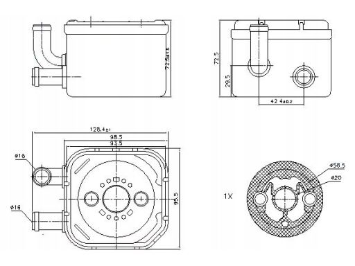Chłodnica Oleju 90654