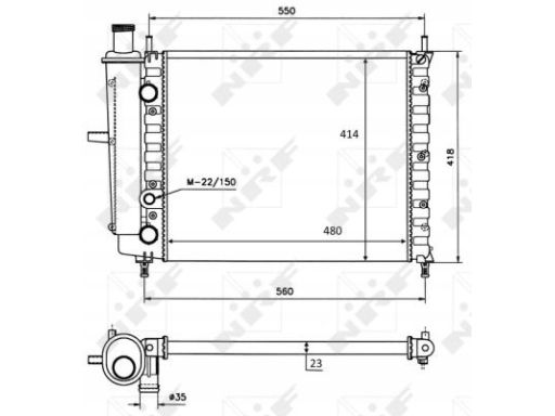 Chłodnica Silnika 58016