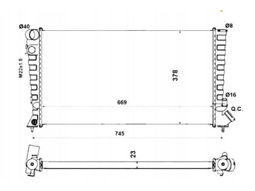 Chłodnica Silnika 58189A
