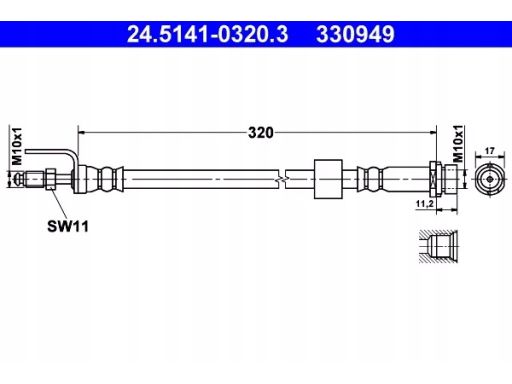 Przewód Hamulcowy Elastyczny 24.5141-0320.3