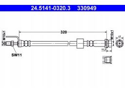 Przewód Hamulcowy Elastyczny 24.5141-0320.3