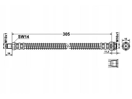 Przewód Hamulcowy Elastyczny 24.5172-0305.3