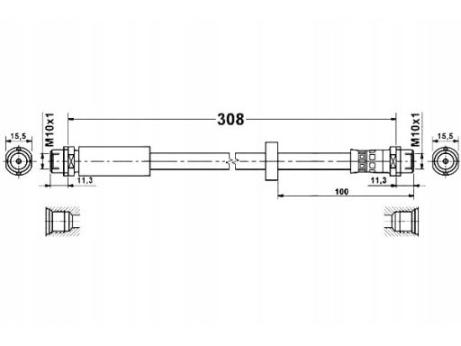 Przewód Hamulcowy Elastyczny 24.5237-0308.3