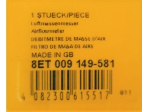 Czujnik Masy Powietrza 8Et 009 149-581